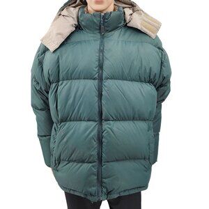 Cabelas XL Reg Reversible Premier Northern Goose Down Puffer Jacket Green & Beig